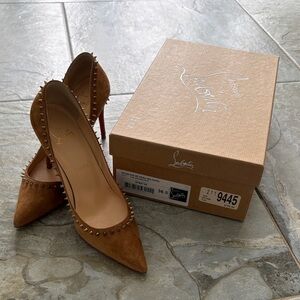 Christian Louboutin Brown Studded Heels